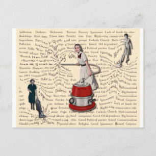 Vrouwen zijn de baas over de wereld briefkaart