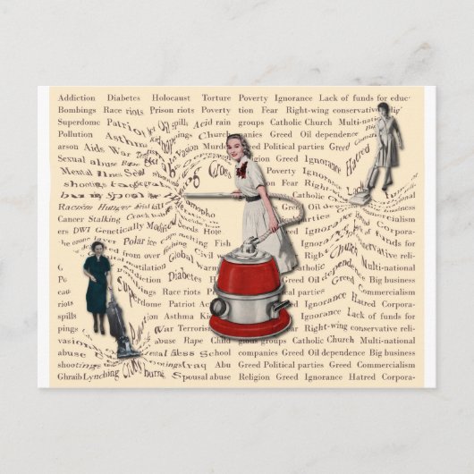 Vrouwen zijn de baas over de wereld briefkaart (Voorkant)