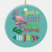 Vrouwen zijn gewoon een meisje dat van Kerstmis ho Keramisch Ornament (Achterkant)