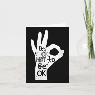 Vrouwen zijn oké om niet oké te zijn hand zelfmoor kaart