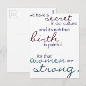 vrouwen zijn sterk briefkaart (Voorkant / Achterkant)