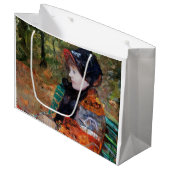 Vrouwen zitten op de bank, Mary Cassatt Groot Cadeauzakje (Voorkant Gekanteld)