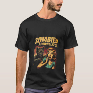 Vrouwen Zombie Apawcalypse Cat Horror Film T-shirt
