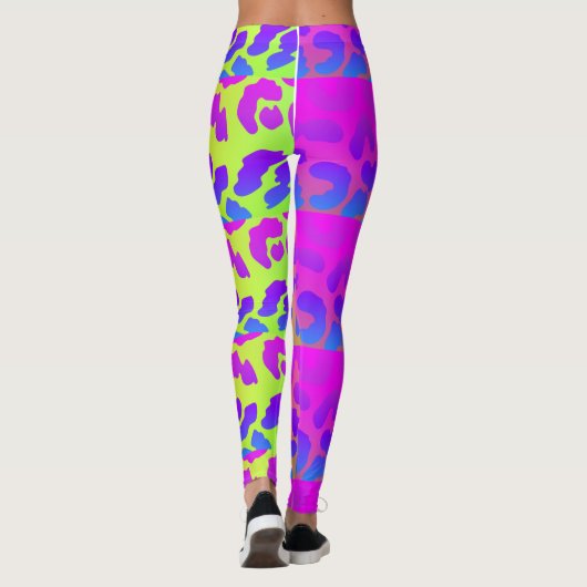 Vrouwen Zomer Kleurrijke Luipaard Kleding Leggings (Achterkant)