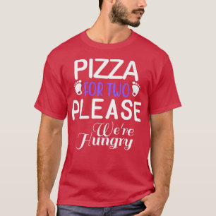 Vrouwen Zwangere vrouwen Baby Voetafdruk Pizza Lov T-shirt
