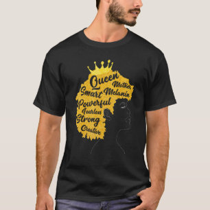Vrouwen Zwarte Moeder Afro Natural Hair Melanin Pr T-shirt