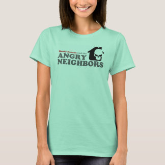 Vrouwenband T-shirt met roze sierstrip