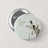 Vrouwenbol herzien ronde button 5,7 cm (Voorkant /achterkant)