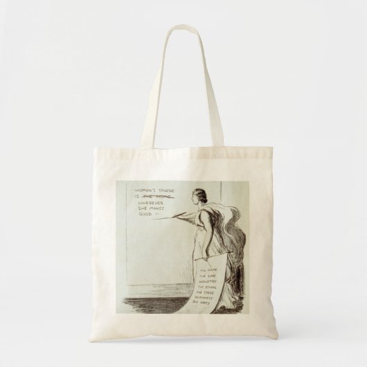 Vrouwenbol herzien tote bag (Voorkant)