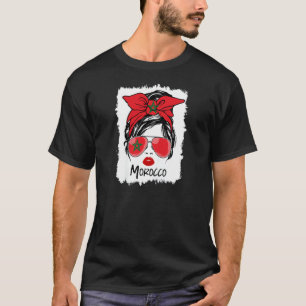 Vrouwenboodschap - Marokko vlag brij patriottisch T-shirt