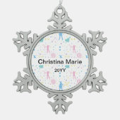 Vrouwenboogschieten - Archer Bow Arrow Tin Sneeuwvlok Ornament (Voorkant)