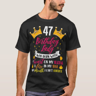 Vrouwencadeau voor 47e verjaardag 47-jarige vrouw t-shirt
