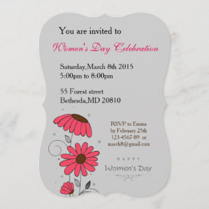 Vrouwendag en roze stroming met cirkels kaart