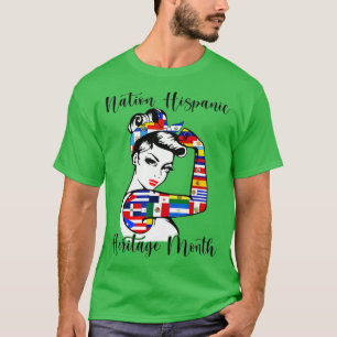 Vrouwendemische historische monding Latijn-land T-shirt