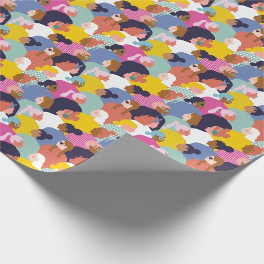Vrouwendiversiteit - Vrouwen met verschillende ran Cadeaupapier (Hoek)
