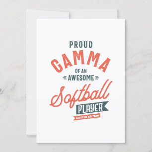 Vrouwengamma van een Softball Player Moederdag GIF Kaart