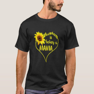 Vrouwengeluk is een mama zonnebloem moeder' t-shirt
