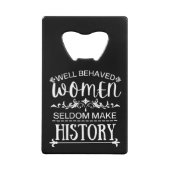 Vrouwengeschiedenis Kredietkaart Flessenopener (Voorkant)