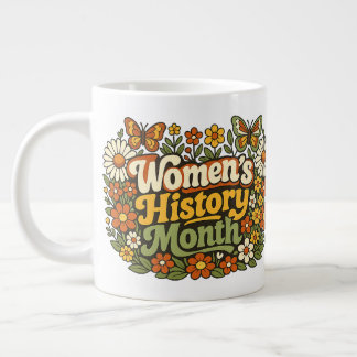 Vrouwengeschiedenis Maand Retro 70s Bloemrijke Gro Extra Grote Beker