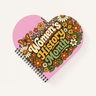Vrouwengeschiedenis Maand Retro 70s Bloemrijke Gro Notitieboek