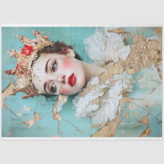 Vrouwengeschiedenis Queen Decoupage Tissuepapier (Voorkant)