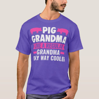Vrouwengrootma als een gewone oma boerderij ani t-shirt