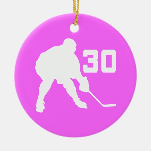 Vrouwenijshockeyspeler nummer 30 Gift Ornament (Voorkant)
