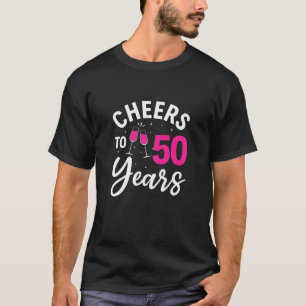 Vrouwenkaas van 50-jarige vrouwen tot 50 jaar t-shirt