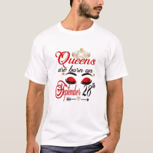 Vrouwenkoninginnen worden geboren op 28 september t-shirt