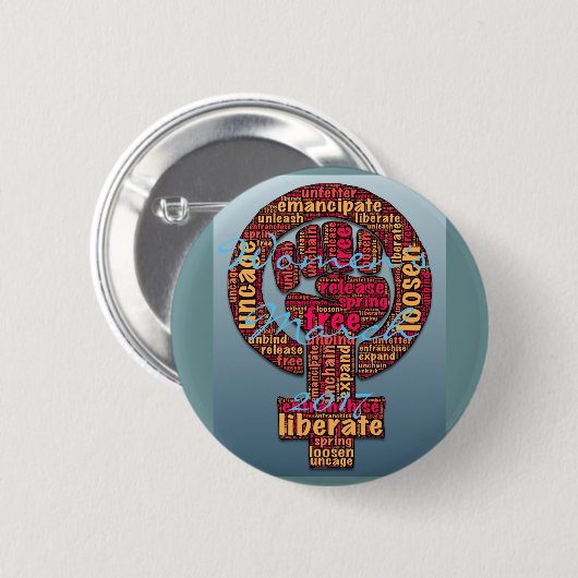 vrouwenmars 2017 geüpload ronde button 5,7 cm (Voorkant /achterkant)