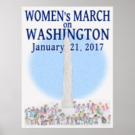 Vrouwenmars in Washington - door Pearl Poster