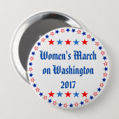 Vrouwenmars in Washington Ronde Button 4,0 Cm (Voorkant /achterkant)
