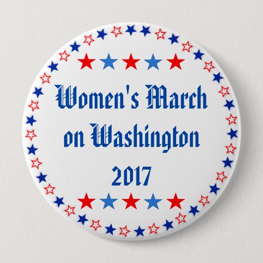 Vrouwenmars in Washington Ronde Button 4,0 Cm (Voorkant)