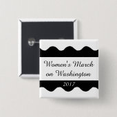 Vrouwenmars in Washington Vierkante Button 5,1 Cm (Voorkant /achterkant)