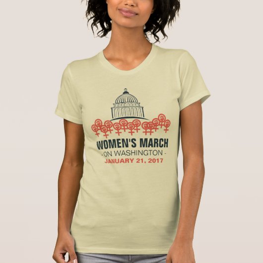 Vrouwenmars over Washington Solidariteit T-shirt (Voorkant)