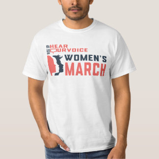 Vrouwenmars stijgt op om onze stem te horen t-shirt