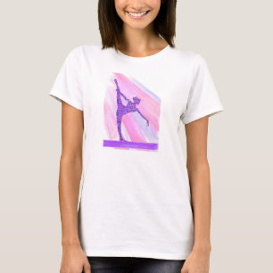 Vrouwenmeisjes Gymnastiek t-shirt Aanmoedigende wo