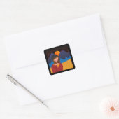 Vrouwennieuws Vierkante Sticker (Envelop)