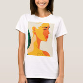 Vrouwenportret Abstract modern T-shirt (Voorkant)