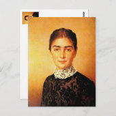  vrouwenportret briefkaart (Voorkant / Achterkant)