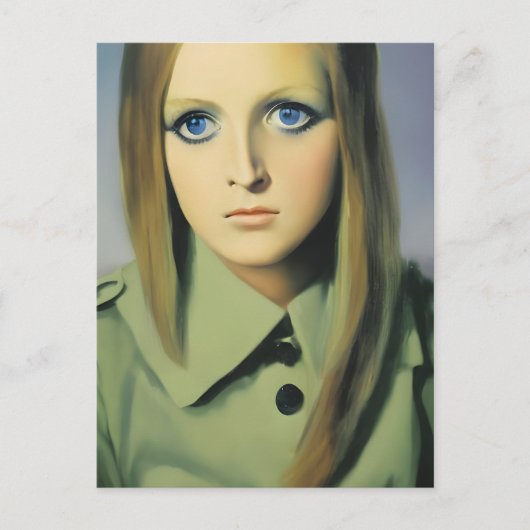 vrouwenportret briefkaart (Voorkant)