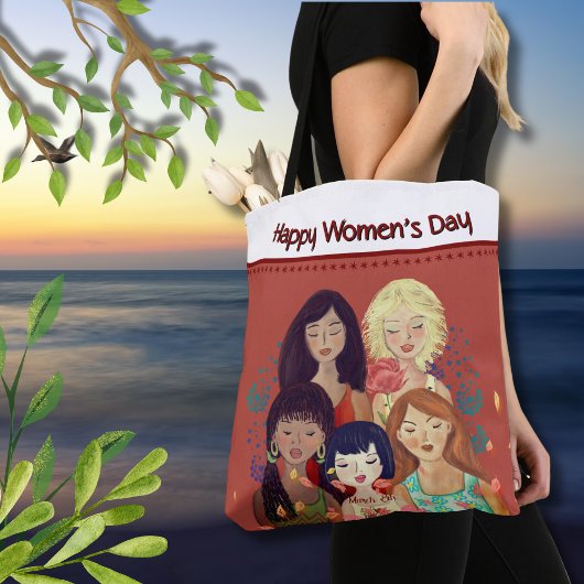 Vrouwenportret Internationale Vrouwendag Draagtas