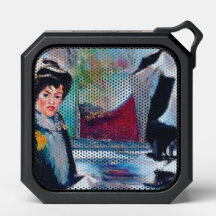  vrouwenportret met Abstracte achtergrond