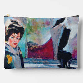 vrouwenportret met Abstracte achtergrond Etui