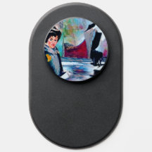 vrouwenportret met Abstracte achtergrond