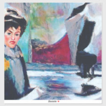  vrouwenportret met Abstracte achtergrond