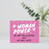 VrouwenPower Briefkaart STEMMEN Politiek (Staand voorkant)