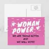 VrouwenPower Briefkaart STEMMEN Politiek (Voorkant / Achterkant)