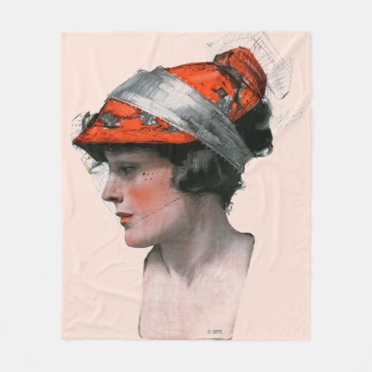 Vrouwenprofiel Fleece Deken (Voorkant)