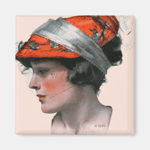 Vrouwenprofiel Magneet